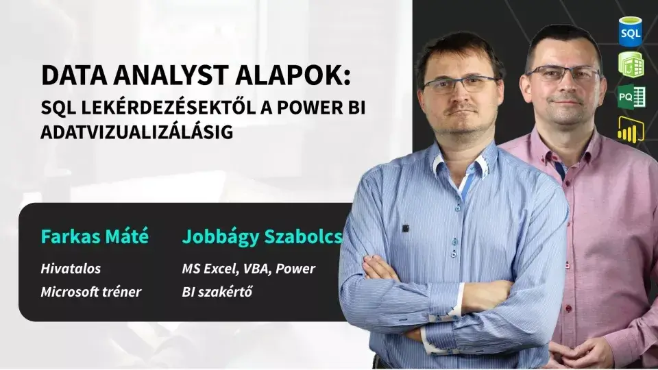 Data Analyst alapok: SQL lekérdezésektől a Power BI adatvizualizálásig borítókép